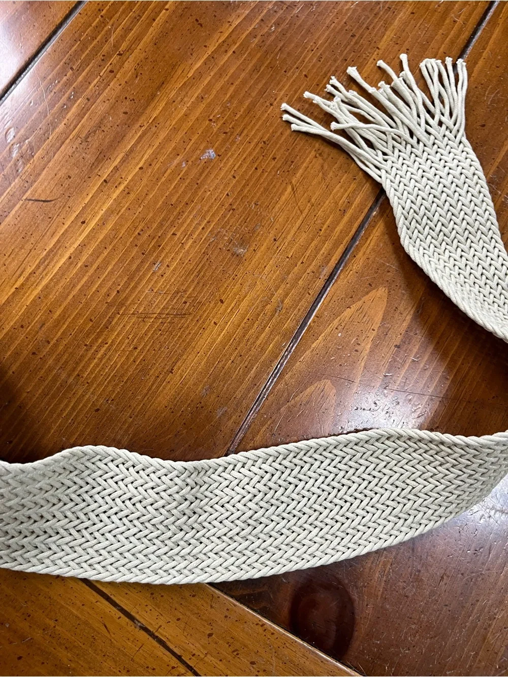 Boho Wide Braided Woven Fringed Waist Belt OS EUC